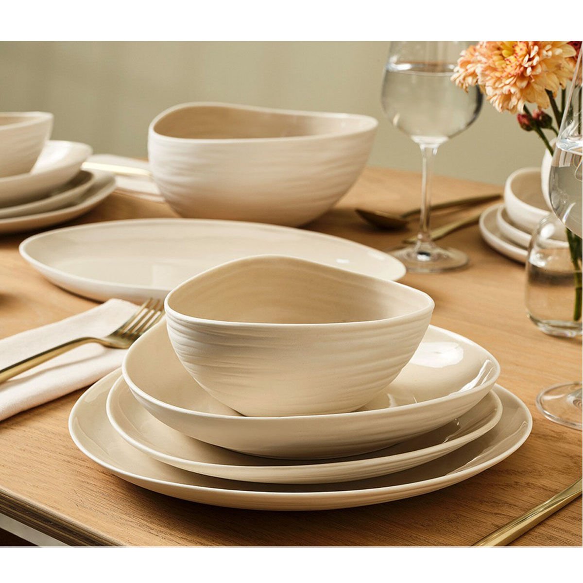 Karaca Earth Collection Rise 55 Parça 12 Kişilik Yemek Takımı