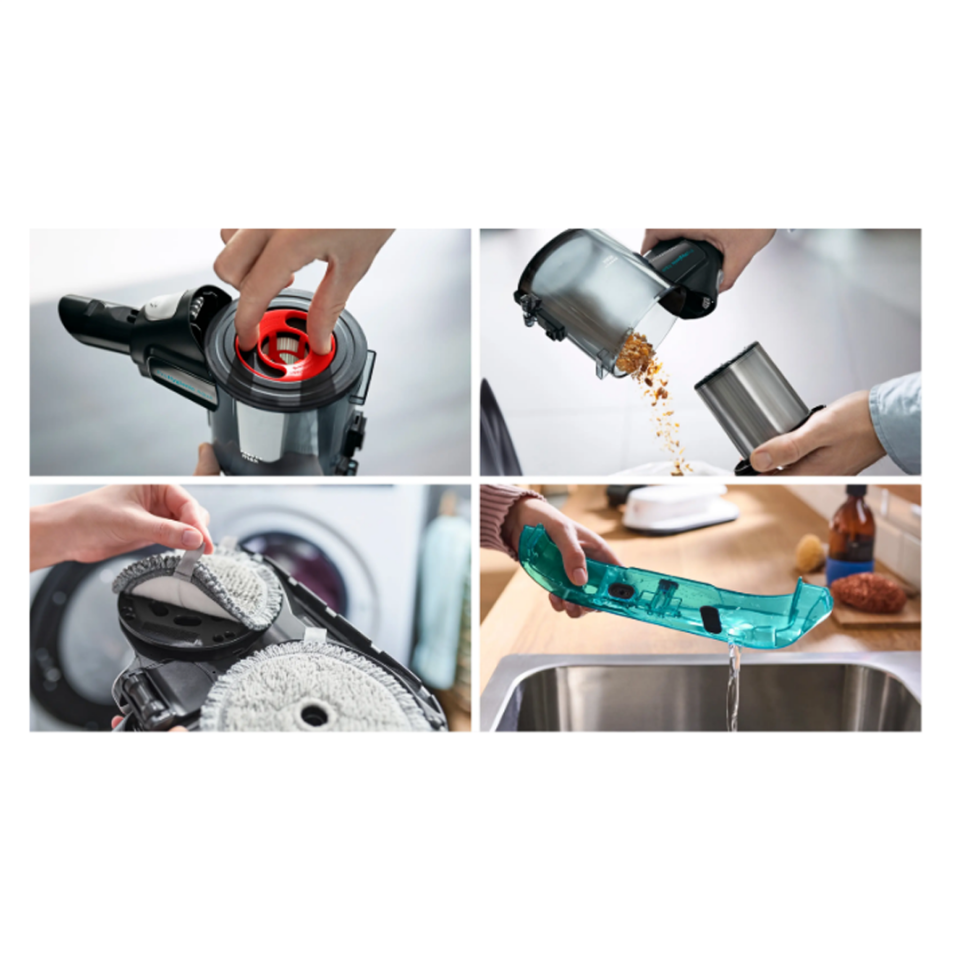 Bosch  BCS71HYG1 2'si 1 arada Süpürme ve Silme Unlimited 7 ProHygienic Aqua Beyaz