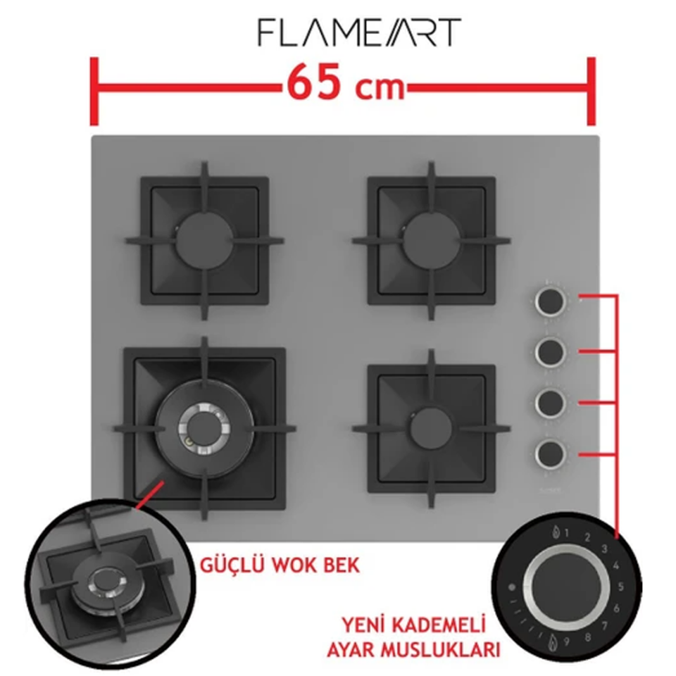 Ferre Artline FryArt Steam Gri Ankastre Set