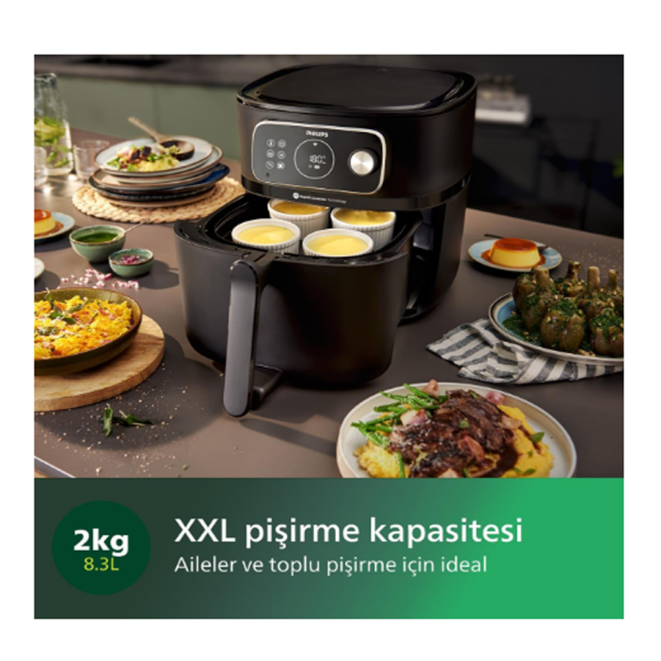 PHILIPS HD9875/90 Airfryer 7000 Serisi XXL Connected, 2 kg, 8.3 L Kapasite, Uzaktan Bağlantılı