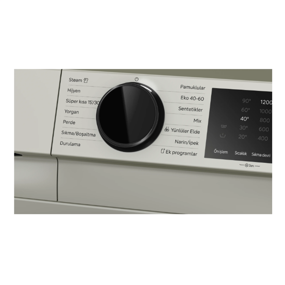 Siemens iQ500 WG42K2ZXTR 9 kg Maks. 1200 Dev./Dak. Çamaşır Makinesi Gümüş