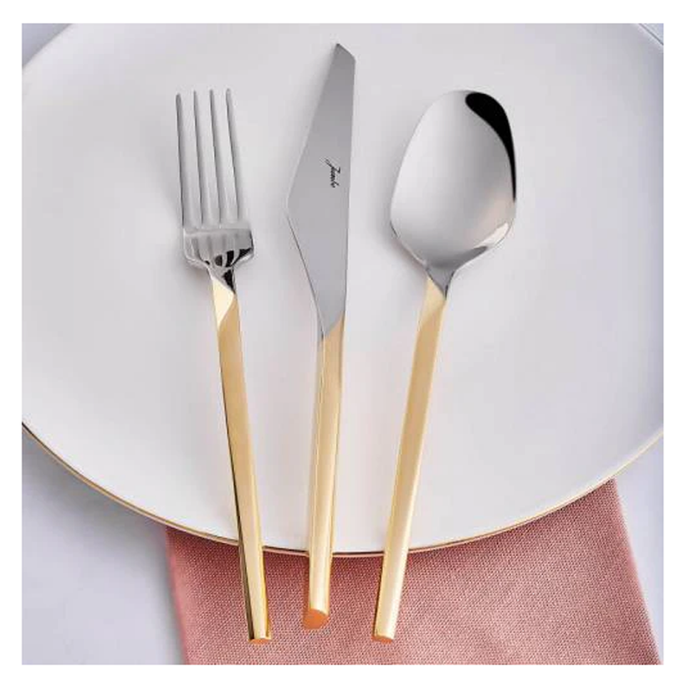 Jumbo 5100 Quartz Mat Altın 12 Kişilik 84 Parça Çatal Kaşık Bıçak Takımı