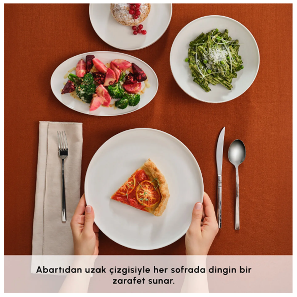 Karaca Red Carpet Collection Stream Bone Merope 53 Parça 12 Kişilik Yemek Takımı Gold