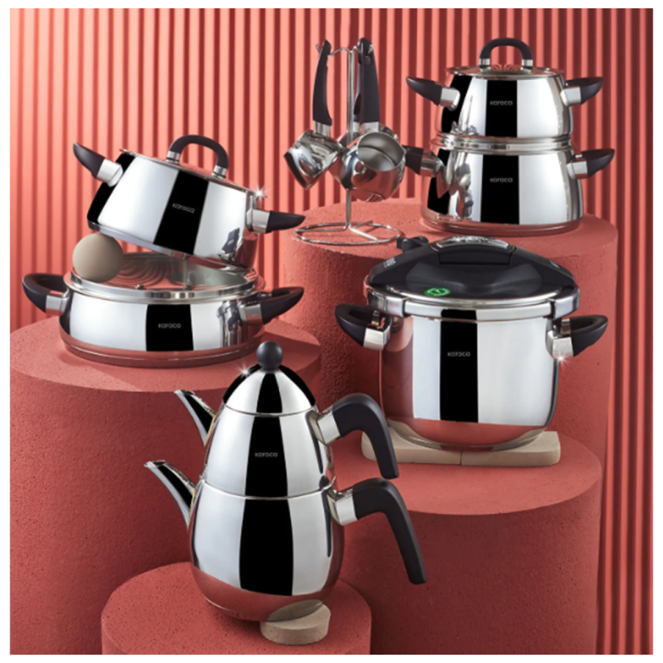 Karaca Powersteel Tokyo 316+ İndüksiyon Tabanlı 17 Parça Çelik Çeyiz Seti
