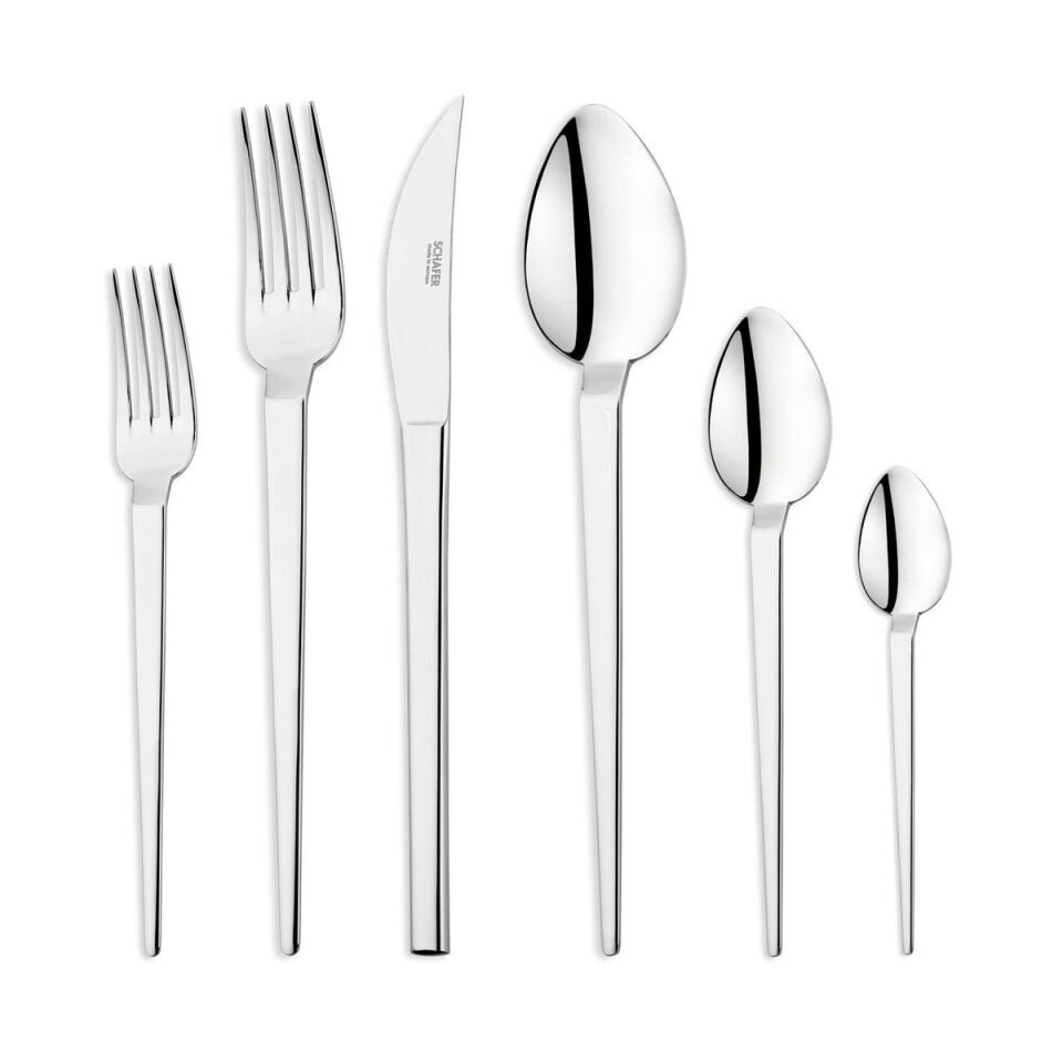 Schafer Betta 72 Parça Çatal Kaşık Bıçak Takımı-Gümüş03