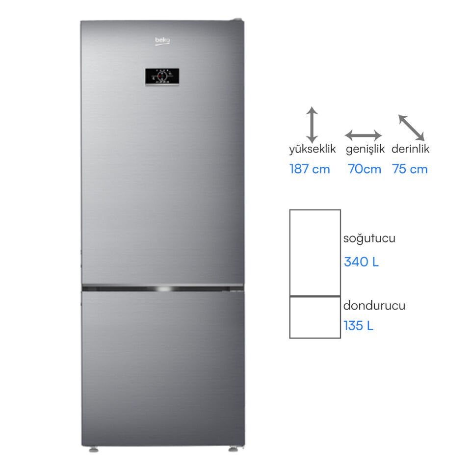 Beko 670475 EI No Frost Buzdolabı inox