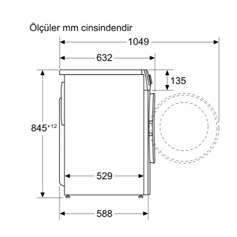Profilo CGA242X3TR Çamaşır Makinesi 1200 dev, 9 kg
