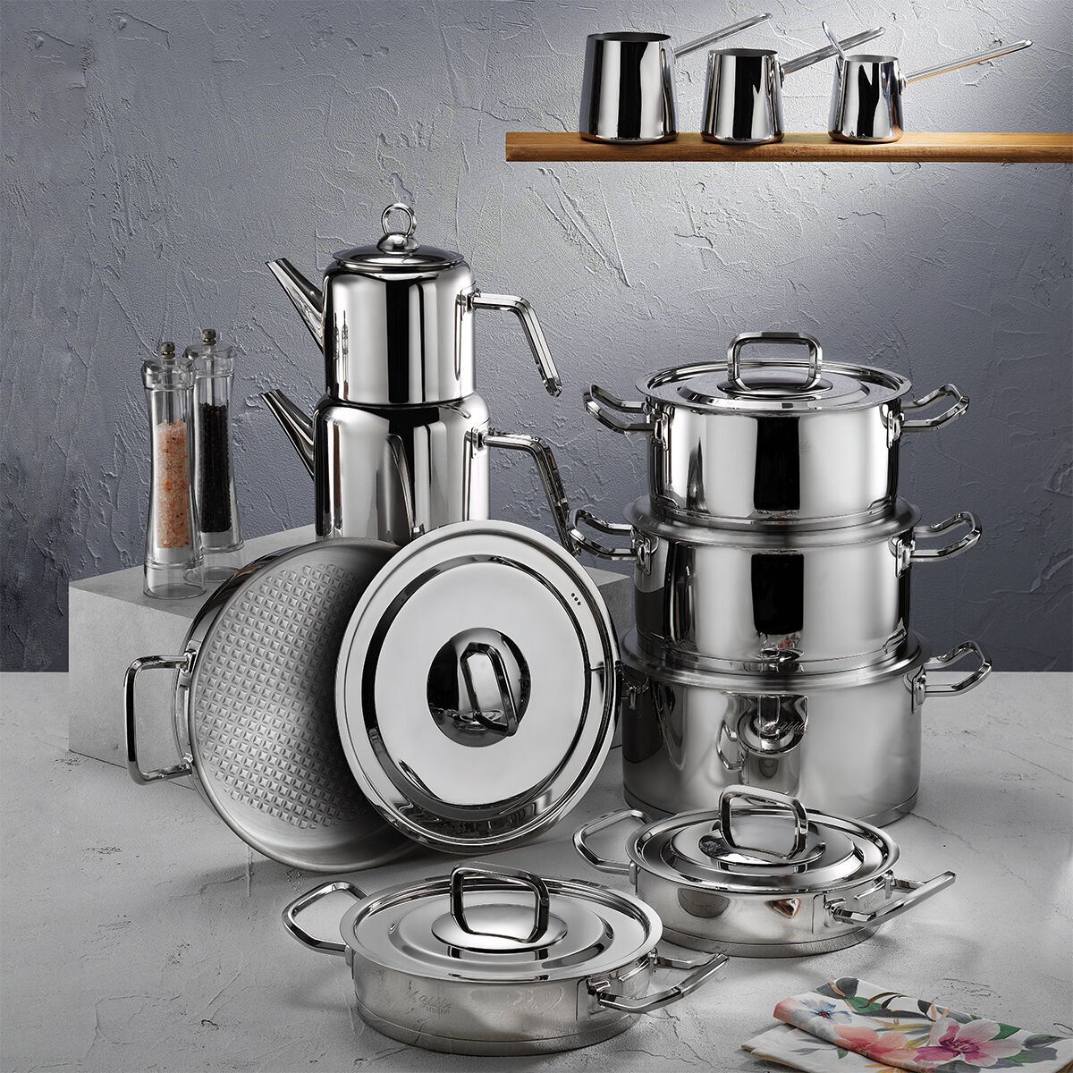 Aryıldız Vento Prestige Steel Kapak 20 Parça İdeal Set