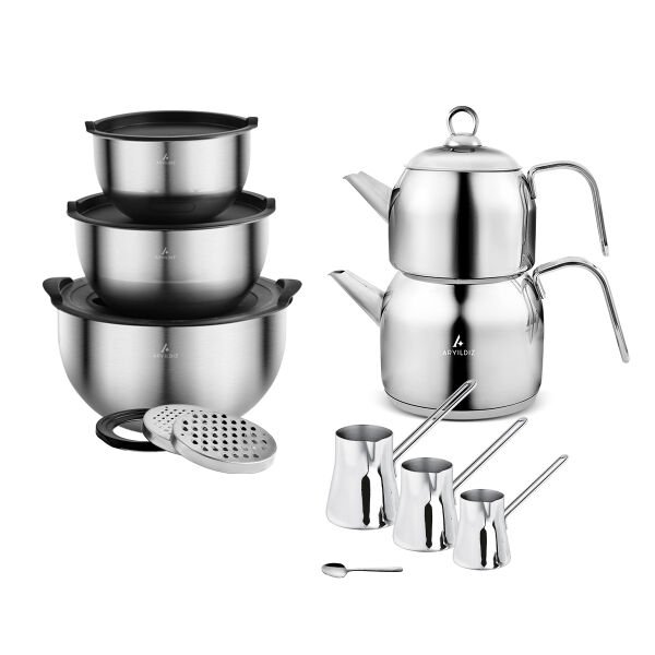 Aryıldız Solo 130 Parça Çelik Çeyiz Seti